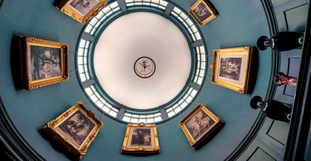 The works have returned the drama to the central rotunda of the main corridor.  Photo copyright (c) English Heritage